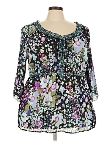 NY Collection 3/4 Sleeve Blouse (view 1)