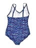 Speedo Print Blue One Piece Swimsuit Size 16 - photo 2