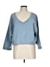 Pristine 100% Cotton Blue 3/4 Sleeve Top Size L - photo 1