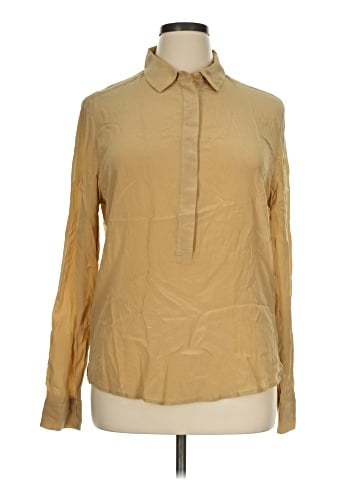 Joe Fresh Long Sleeve Silk Top (view 1)