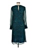 L.K. Bennett 100% Polyester Animal Print Teal Multi Color Cocktail Dress Size 6 - photo 2