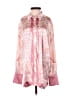 retrofête Print Pink Long Sleeve Silk Top Size XS - photo 1