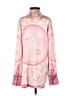 retrofête Print Pink Long Sleeve Silk Top Size XS - photo 2