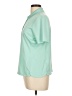 IZOD 100% Polyester Teal Short Sleeve Blouse Size L - photo 5