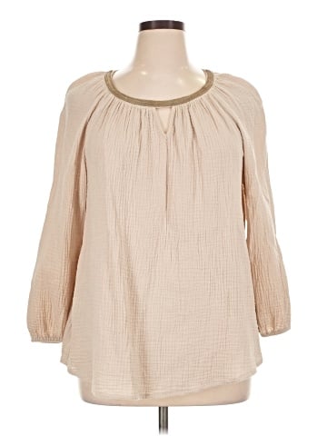 JM Collection 3/4 Sleeve Blouse (view 1)
