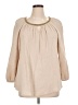 JM Collection 100% Cotton Tan 3/4 Sleeve Blouse Size XL - photo 1