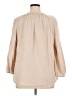 JM Collection 100% Cotton Tan 3/4 Sleeve Blouse Size XL - photo 2