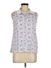 Lands' End 100% Cotton White Sleeveless T-Shirt Size M (petite) - photo 1