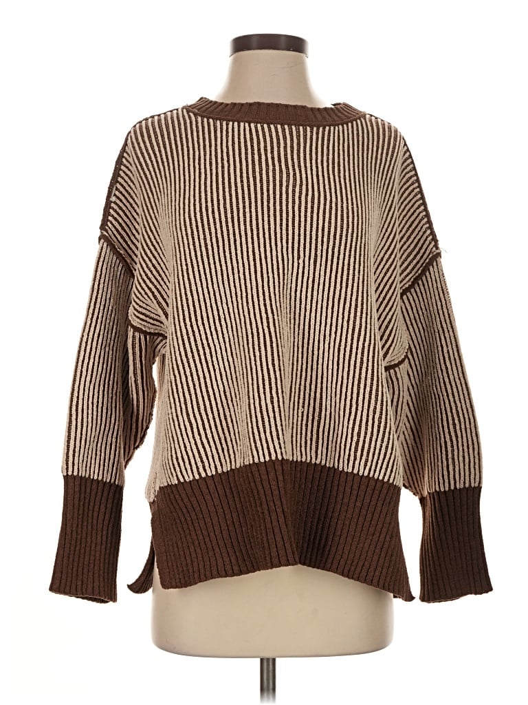 Pre-owned Altar'd State Pullover Sweater In Brown