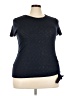 INC International Concepts Black Short Sleeve Top Size XXL - photo 1