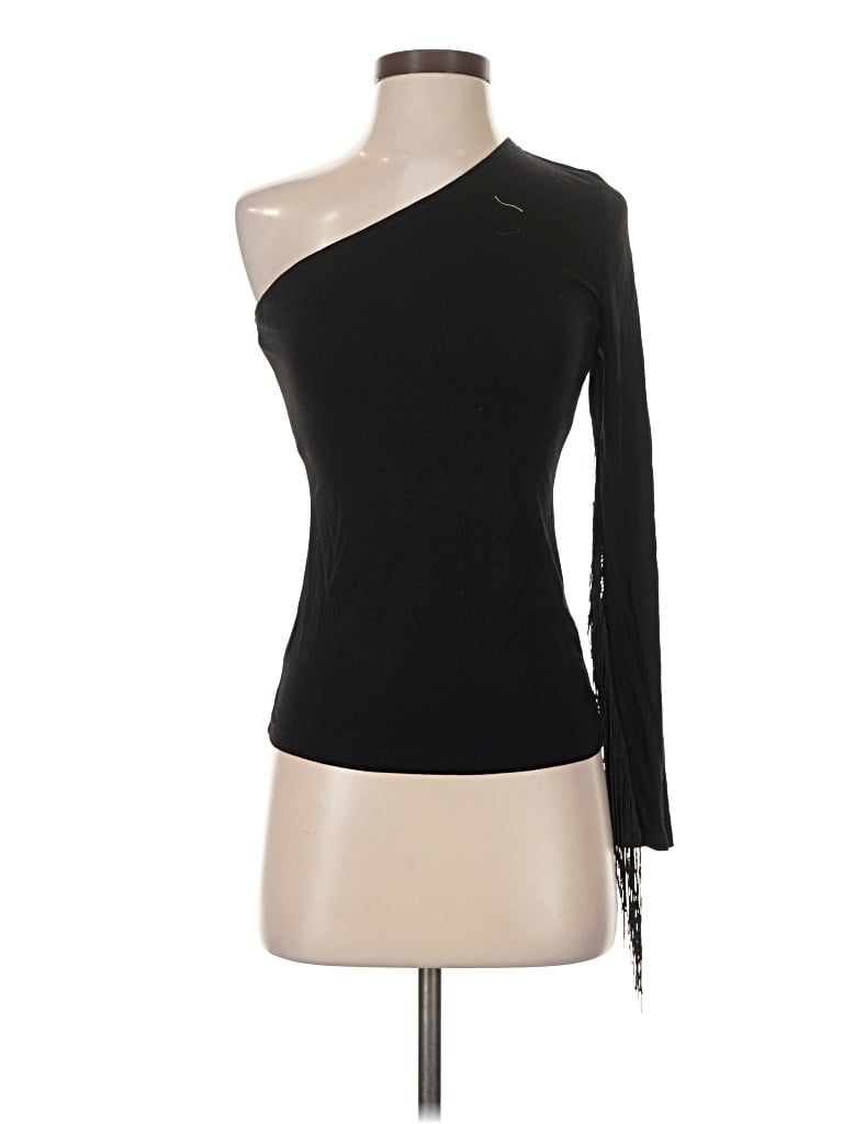 Pre-owned Unbranded 3/4 Sleeve T-shirt In Black