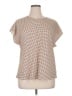 Express Houndstooth Tan Short Sleeve Blouse Size XL - photo 1
