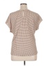 Express Houndstooth Tan Short Sleeve Blouse Size XL - photo 2