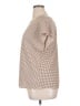 Express Houndstooth Tan Short Sleeve Blouse Size XL - photo 5