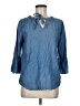 Old Navy 100% Lyocell Blue 3/4 Sleeve Blouse Size M - photo 1