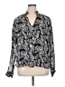 Pilcro 100% Viscose Paisley Black Long Sleeve Blouse Size XL - photo 1