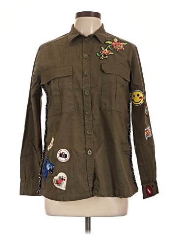 Topshop Long Sleeve Button-Down Shirt (view 1)