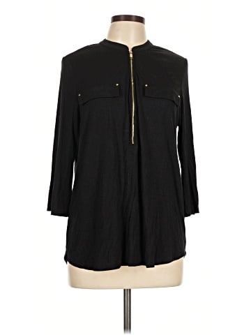 Calvin Klein 3/4 Sleeve Button-Down Shirt (view 1)
