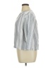 Splendid Stripes Gray 3/4 Sleeve Button-Down Shirt Size XL - photo 5