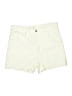 H&M 100% Cotton Solid Ivory Shorts Size 12 - photo 1