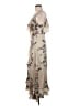 ALLSAINTS 100% Polyester Floral Tan Casual Dress Size 6 - photo 5