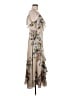 ALLSAINTS 100% Polyester Floral Tan Casual Dress Size 6 - photo 4