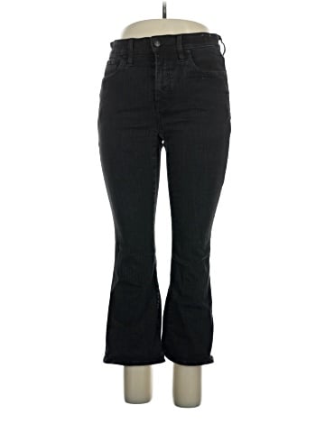 Madewell Plus Kick Out Crop Jeans in Black Rinse Wash (view 1)