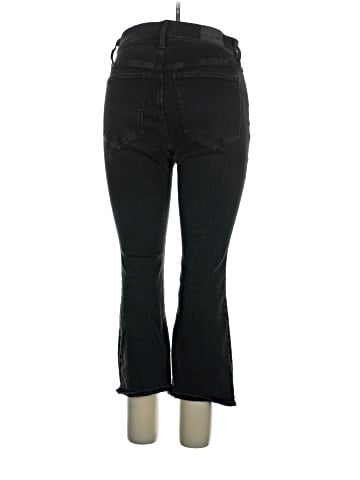 Madewell Plus Kick Out Crop Jeans in Black Rinse Wash (view 2)