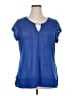 Essentials 100% Polyester Blue Short Sleeve Top Size XL - photo 1