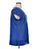 Essentials 100% Polyester Blue Short Sleeve Top Size XL - photo 4