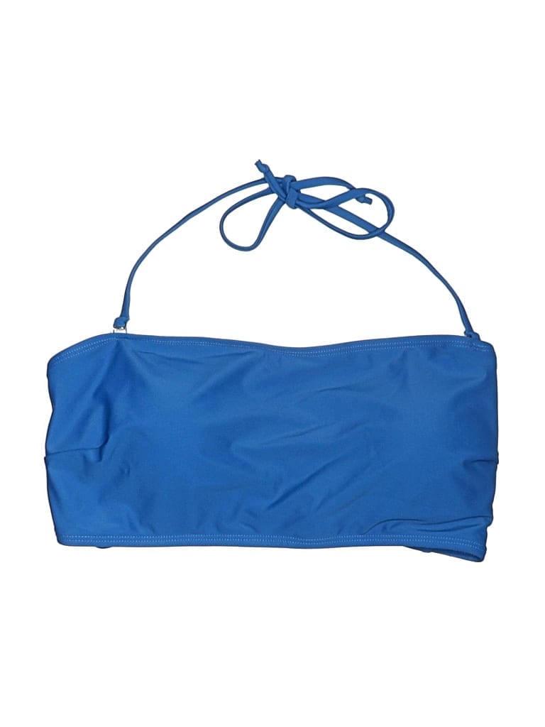 Click to view more detailed imagery on our partner's website Pre-owned Assorted Brands Swimsuit Top Blue Solid Pattern Swimwear