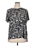 Alfani Black Short Sleeve Top Size XL - photo 1