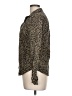 J.Crew Animal Print Brown Long Sleeve Blouse Size 10 - photo 5