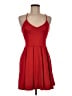 Soprano Solid Red Cocktail Dress Size M - photo 1