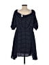 Bar III 100% Polyester Polka Dots Blue Casual Dress Size 12 - photo 2