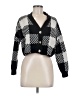 Timing Checkered-gingham Black Cardigan Size M - photo 1