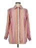D&Co. Stripes Orange Long Sleeve Button-Down Shirt Size M - photo 1