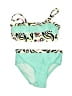 Op Animal Print Green Two Piece Swimsuit Size 6-9 mo - photo 1