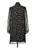 Nine West 100% Polyester Print Black Casual Dress Size L - photo 2
