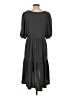 Vocal Solid Gray Casual Dress Size L - photo 2