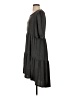 Vocal Solid Gray Casual Dress Size L - photo 5