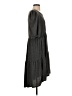 Vocal Solid Gray Casual Dress Size L - photo 4