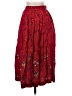 Chaus 100% Rayon Paisley Red Casual Skirt Size 4 Petite - photo 1