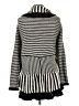 Sioni 100% Acrylic Stripes Black Cardigan Size L - photo 2