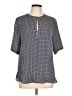 Theory 100% Silk Blue Short Sleeve Silk Top Size L - photo 1