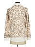 Milano Animal Print Ivory Long Sleeve Blouse Size M - photo 2