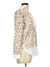 Milano Animal Print Ivory Long Sleeve Blouse Size M - photo 4