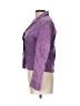 Metrostyle 100% Leather Purple Blazer Size 10 - photo 5