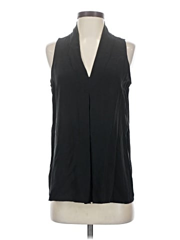 Ecru Sleeveless Silk Top (view 1)