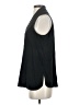 Ecru 100% Silk Black Sleeveless Silk Top Size S - photo 5